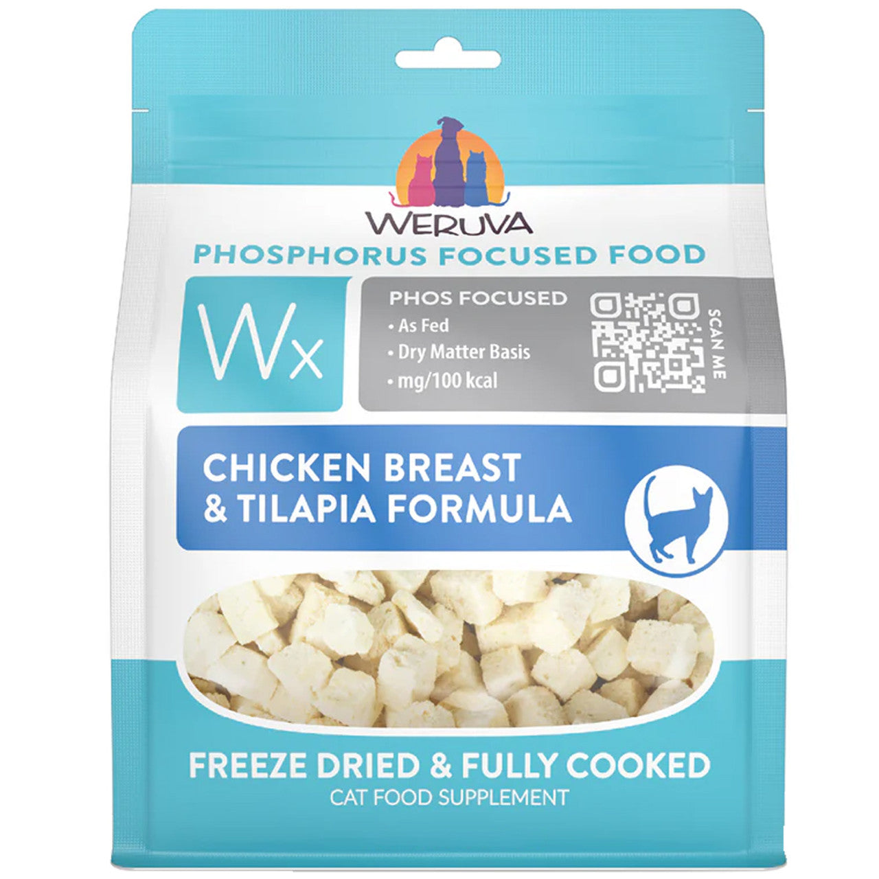Weruva Wx Phos Focused Chicken Breast & Tilapia Formula Freeze Dried & Fully Cooked Cat Food Supplement 7oz