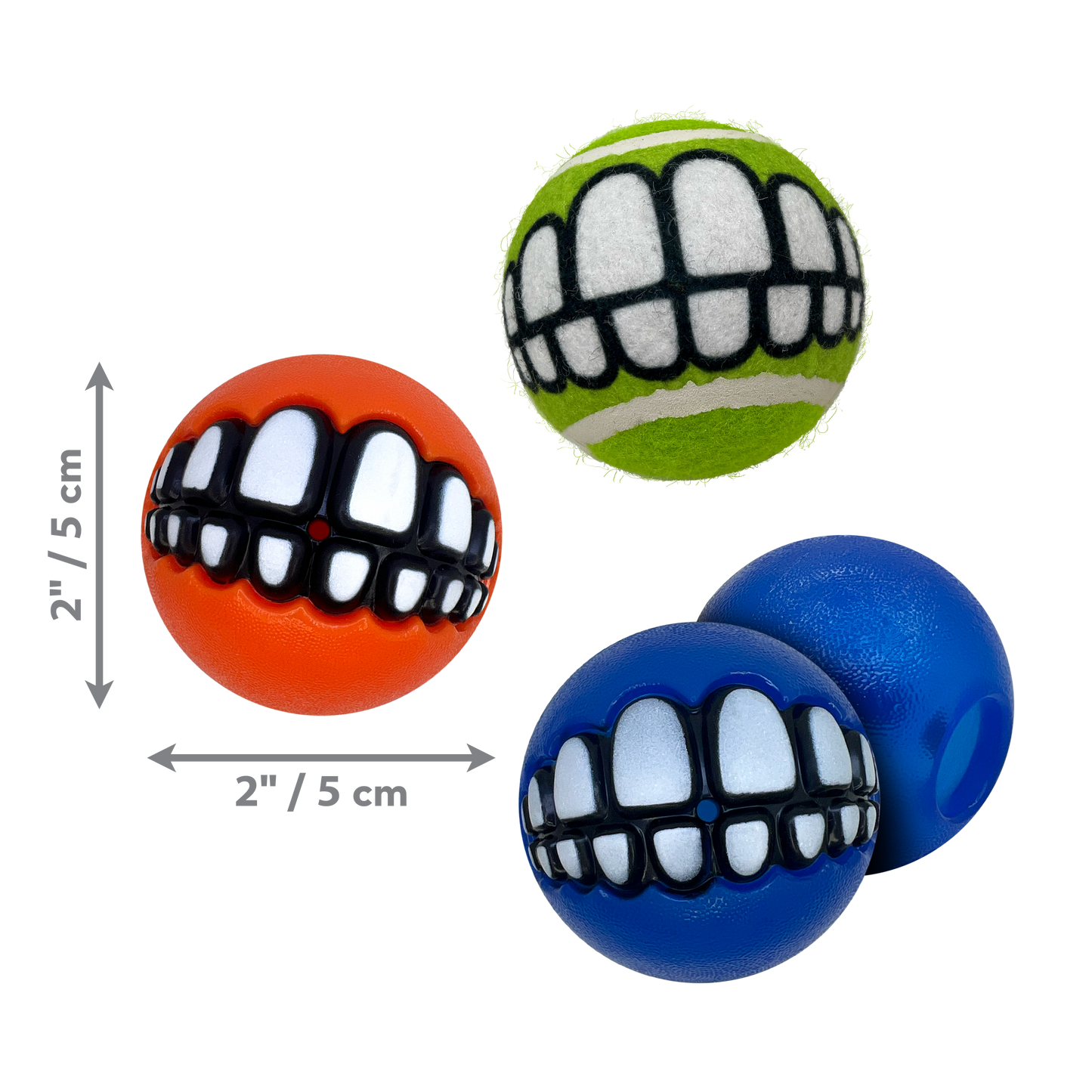 Kong Dog Toy Grinz by Rogz Variety 3pk Small