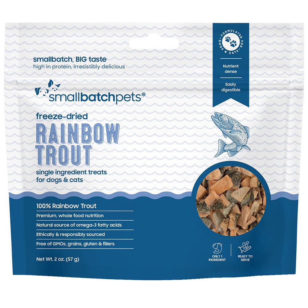 Smallbatch Freeze Dried Rainbow Trout Dog & Cat Treats 2oz