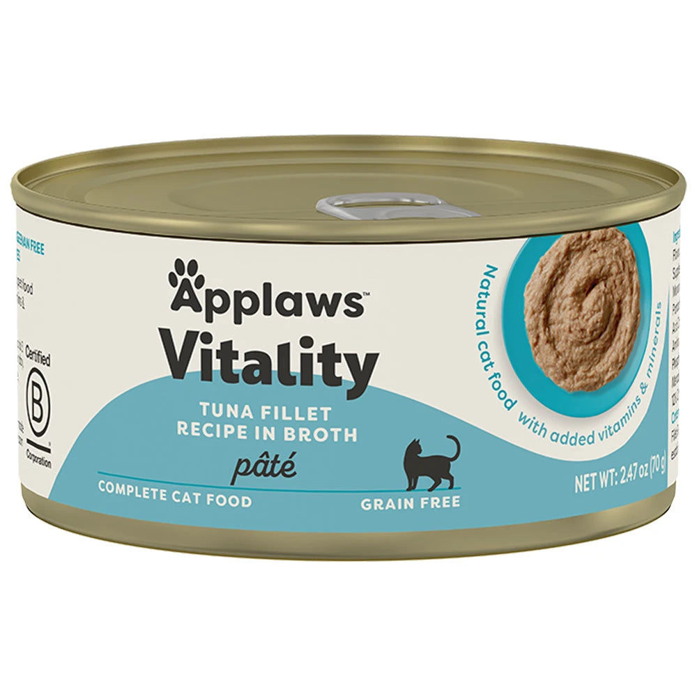 Applaws Vitality Tuna Fillet Recipe in Broth Pâté Canned Cat Food 5.5 oz