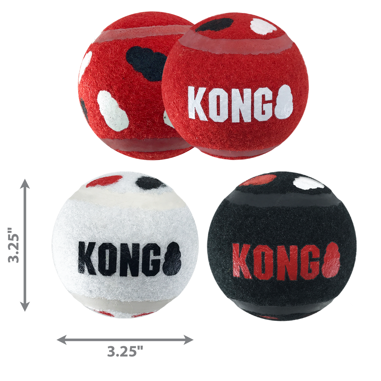 Kong Dog Toy Signature Sport Balls 2pk Large Assorted