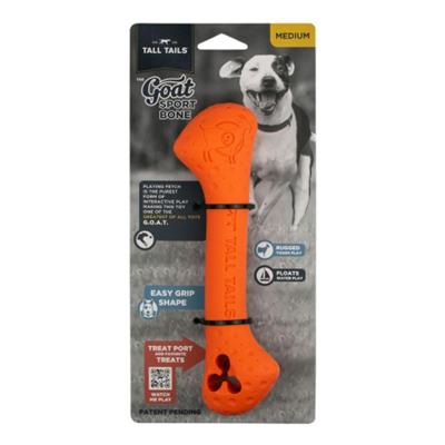 Tall Tails Dog Goat Bone Orange 9 In