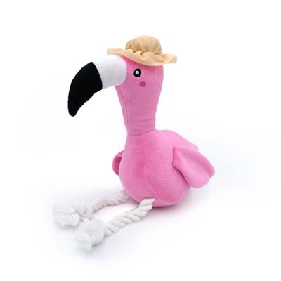 Zippy Paws Plush Dog Toy Playful Pal - Freya the Flamingo