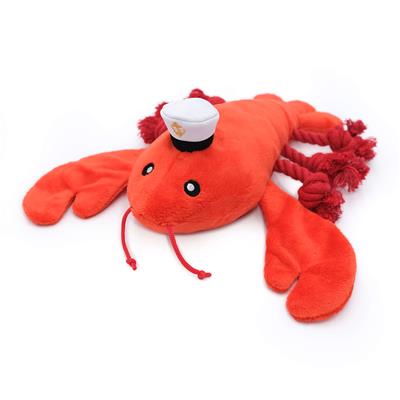 Zippy Paws Plush Dog Toy Playful Pal - Luca the Lobster