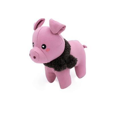 Zippy Paws Plush Dog Toy ecoZippy Cotton Cuddler - Pig