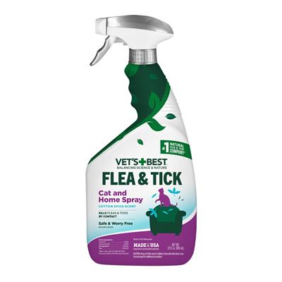 Vet's Best Flea & Tick Cat and Home Spray Cotton Spice Scent, 1ea/32oz