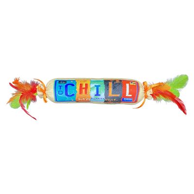 Multipet Margaritaville License to Chill Cat Kicker with Feathers 18in