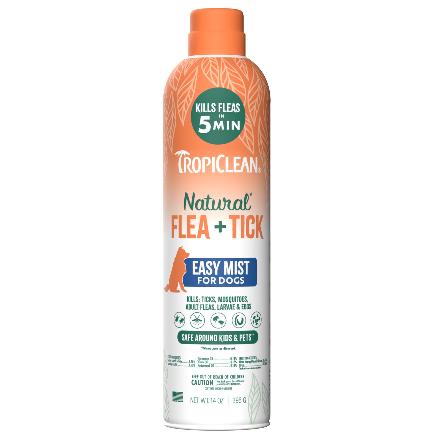 TropiClean Flea + Tick Dog + Home Easy Mist Spray, 14oz
