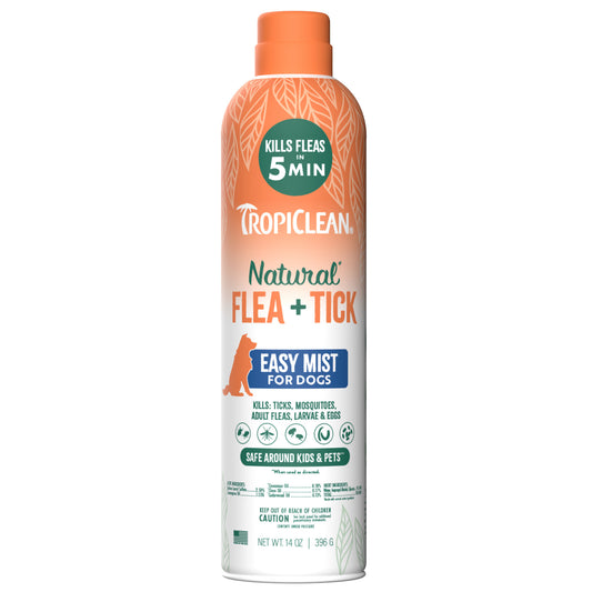 TropiClean Flea + Tick Dog + Home Easy Mist Spray, 14oz