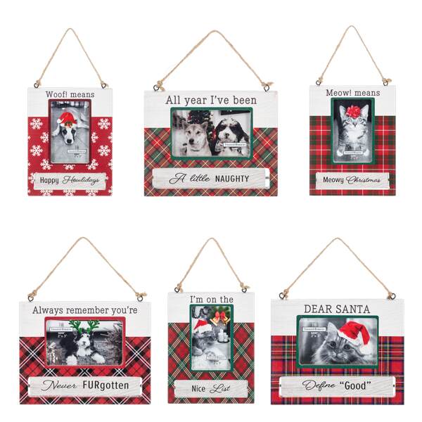 Ganz Holiday Spinning Pet Frame Ornament Assorted
