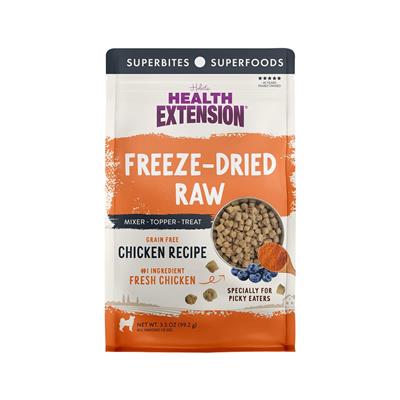 Health Extension Dog Food Topper Freeze Dried Raw Chicken Recipe 12oz