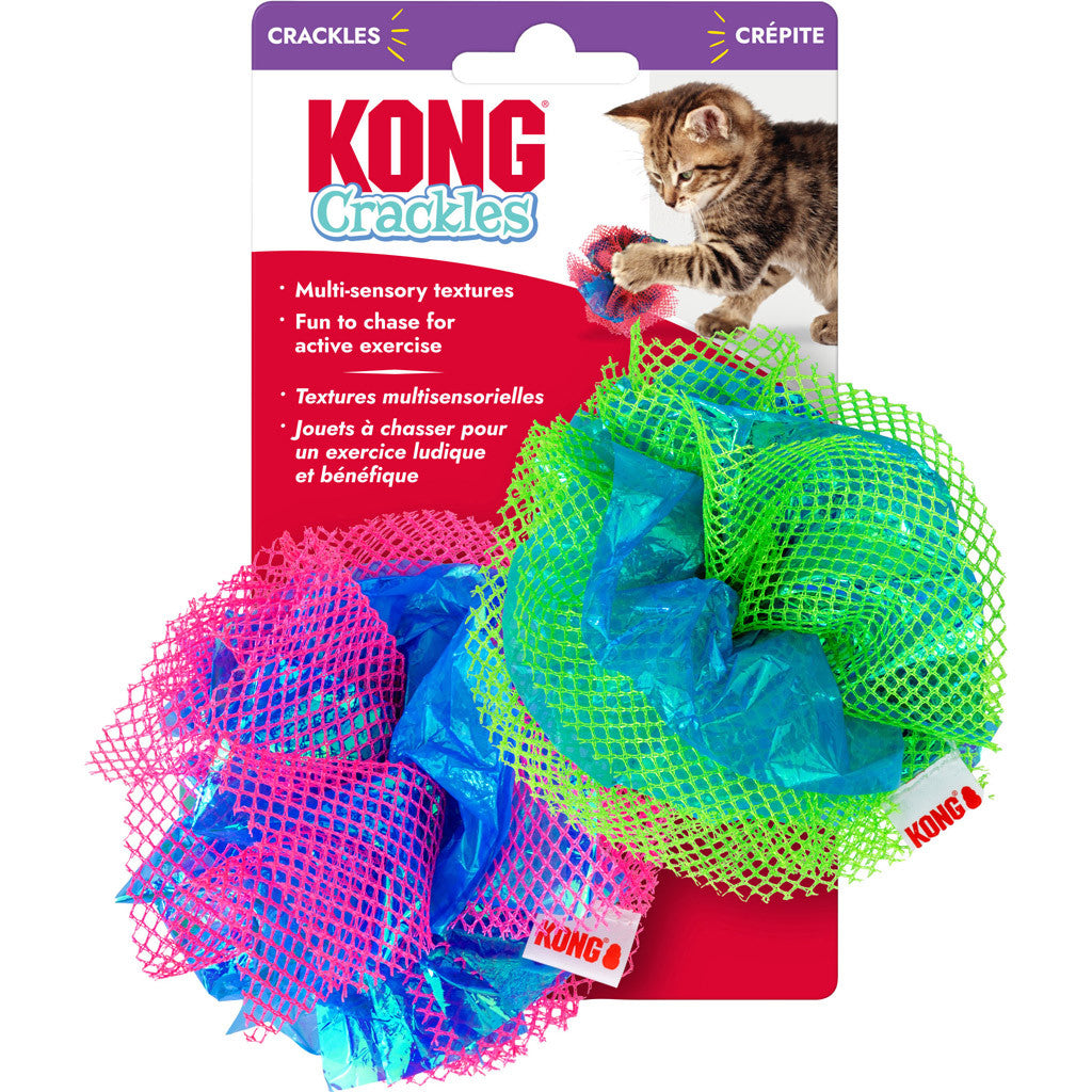 Kong Crackles Fluff Balls Cat Toy