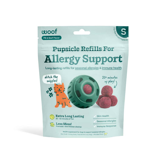 Woof Dog Allergy Support Treats 6oz Small Pops