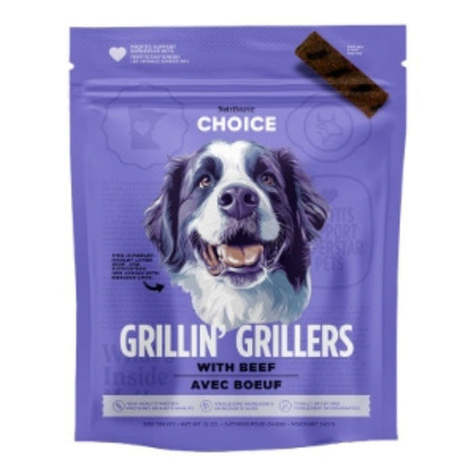 Nutrisource Dog Choice Grillin Grillers Dog Treats Beef 12oz