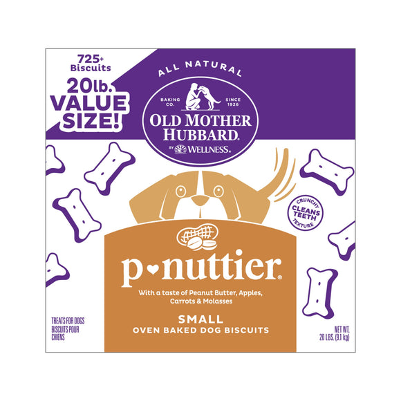 Old Mother Hubbard Classic P Nuttier Natural Small Biscuits Dog Treats 20lb