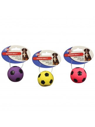 Spot Ethical Pet Dog Toy Latex Soccer Balls 2In Assorted