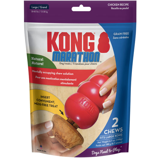 Kong Dog Treat Marathon 2-pk Chicken Large