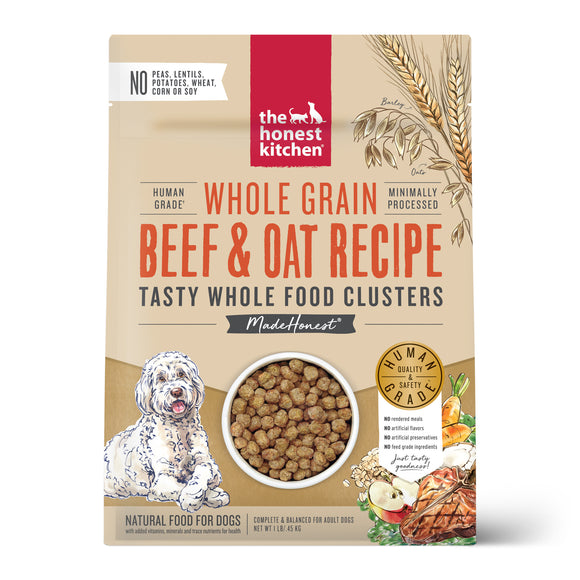 The Honest Kitchen Whole Food Clusters Whole Grain Beef & Oat Dry Dog Food 1lb