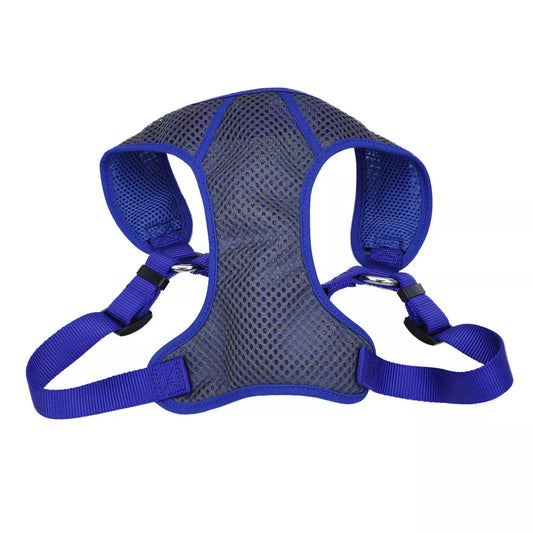 Coastal Comfort Soft Sport Wrap 3/4in Wide 22-28in Adjustable Dog Harness Grey with Blue
