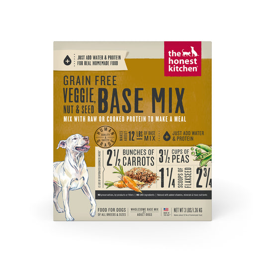 Honest Kitchen Dehydrated Grain Free Veggie, Nut & Seed Base Mix Dog Food 3lb