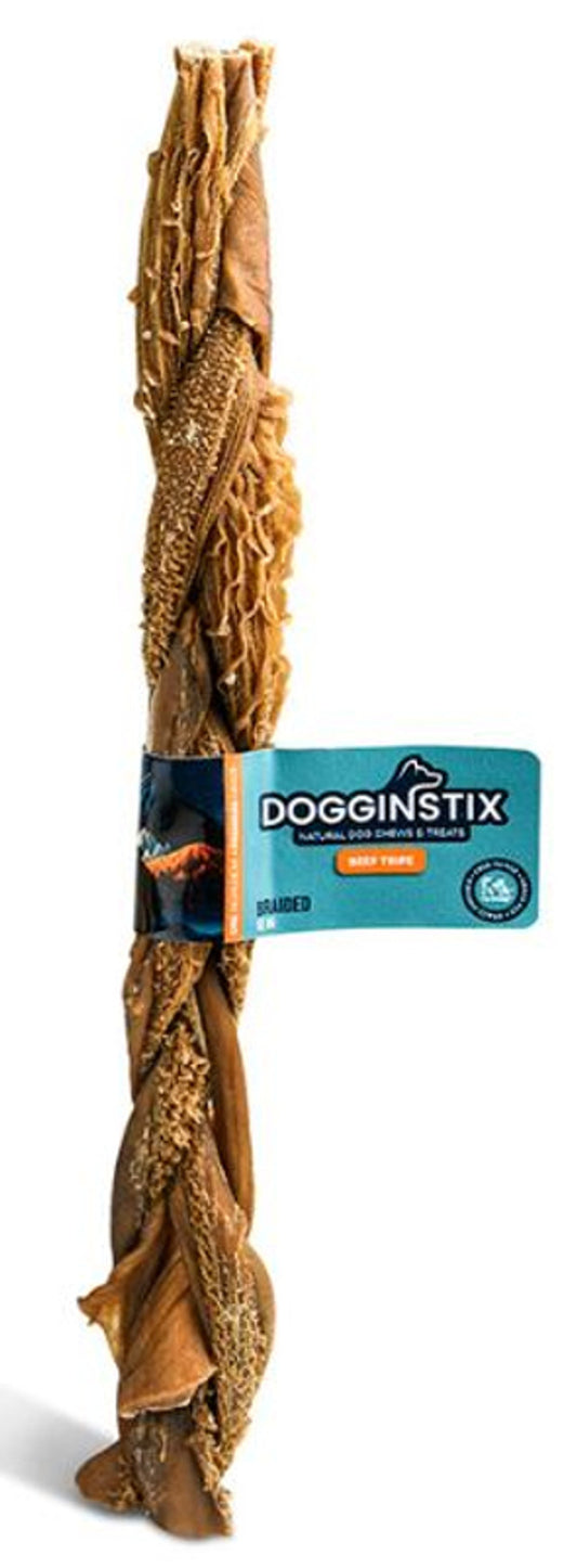 Dogginstix Beef Tripe Braids 12in single