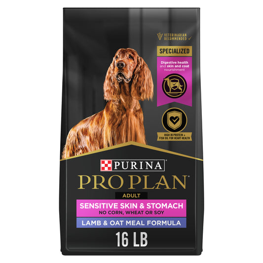 Purina Pro Plan Sensitive Skin and Sensitive Stomach Dog Food Lamb and Oat Meal 16lb