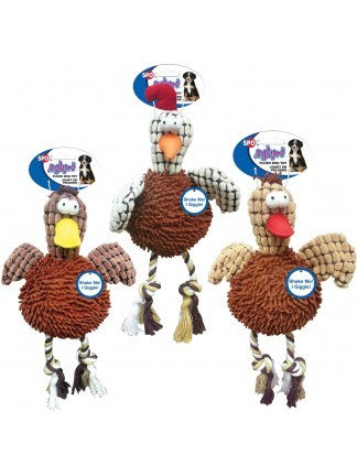 Spot Ethical Pet Dog Toy Giggler Plush Chicken 12In Assorted
