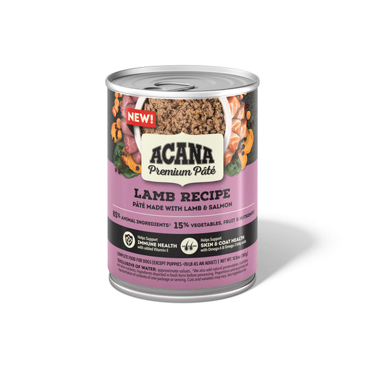 ACANA Premium Pate Wet Dog Food Lamb Recipe in Bone Broth, 12.8oz