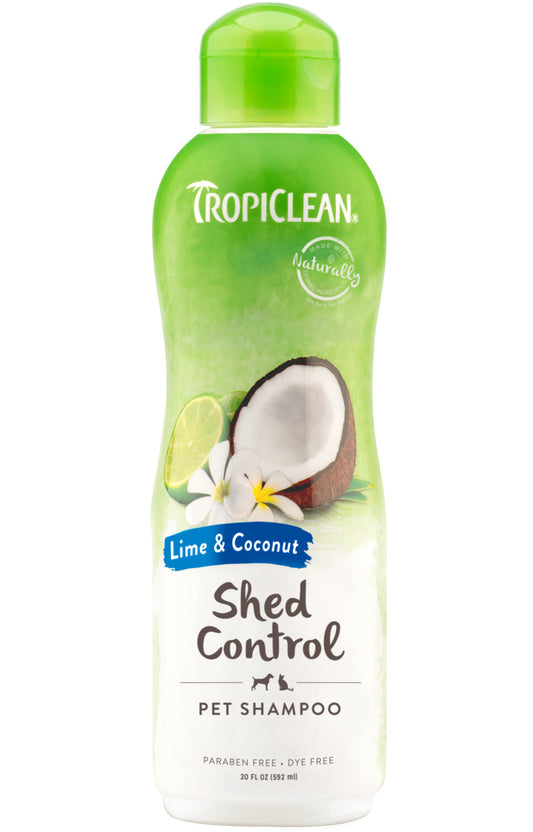 TropiClean Lime & Coconut Shed Control Shampoo for Pets, 20oz