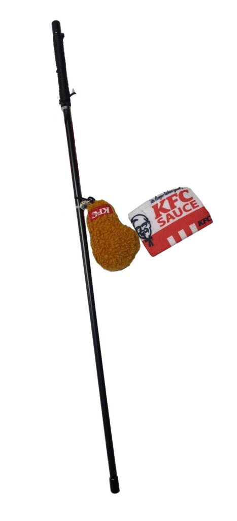 Spot Ethical Pet Cat Toy Kentucky Fried Chicken Sauce Pack & Drumstick Wand With Catnip
