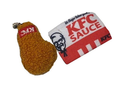 Spot Ethical Pet Cat Toy Kentucky Fried Chicken Sauce Pack/Drumstick 2 Pack With Catnip