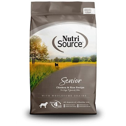 NutriSource Senior Chicken and Rice Dry Dog Food 4 lb