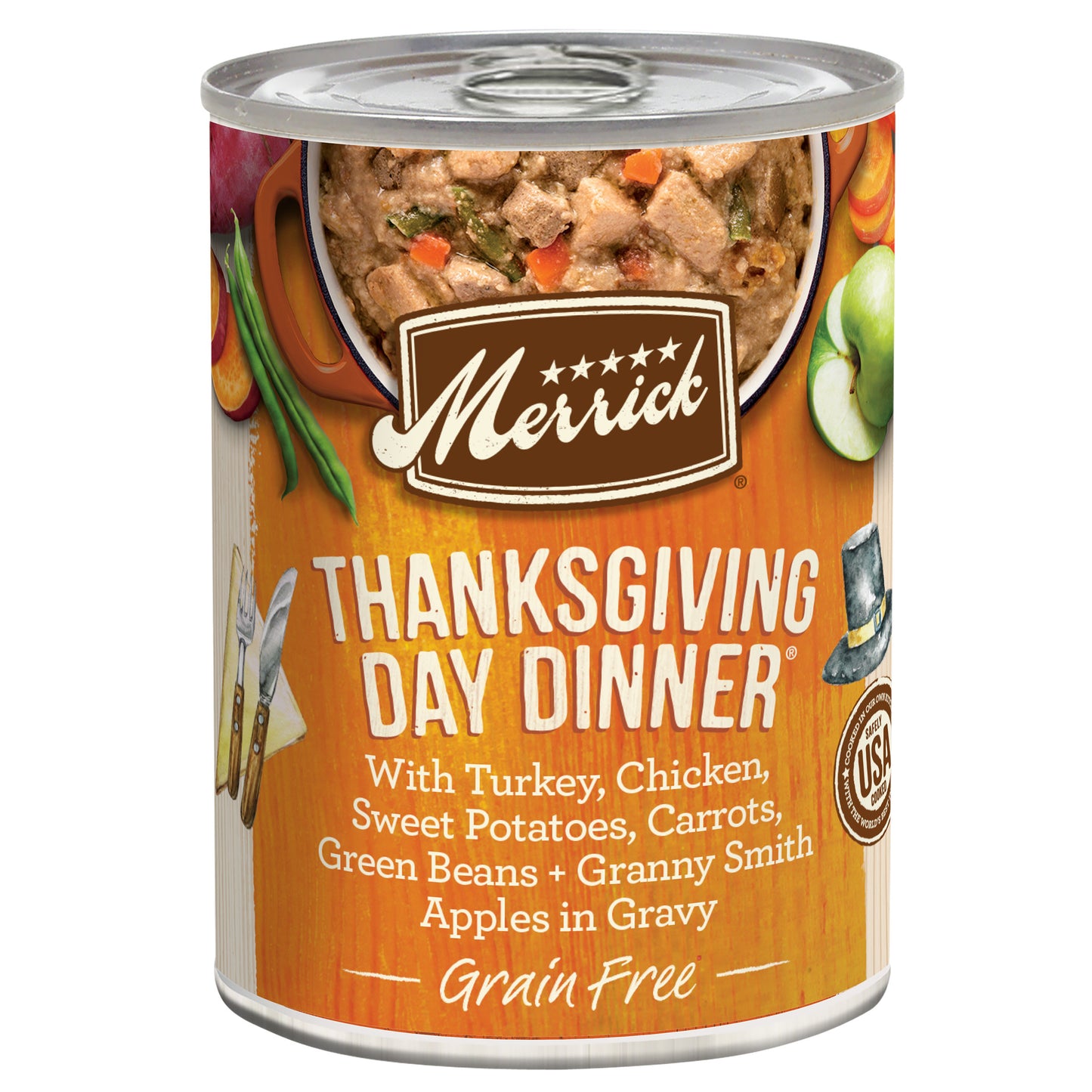 Merrick Thanksgiving Day Dinner Grain Free Wet Dog Food, 12.7oz Can