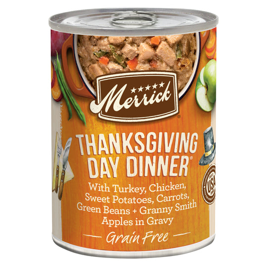 Merrick Thanksgiving Day Dinner Grain Free Wet Dog Food, 12.7oz Can