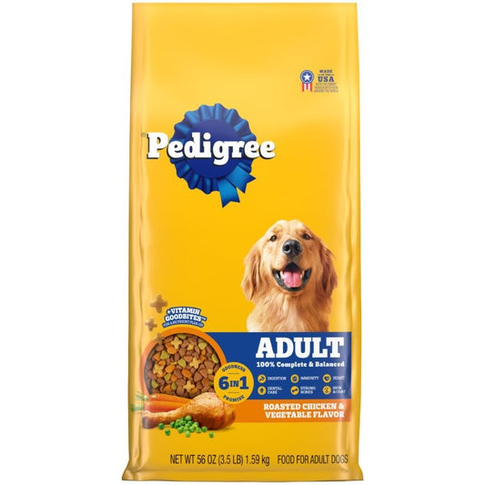 PEDIGREE Complete Nutrition Adult Dry Dog Food Roasted Chicken, Rice & Vegetable Flavor, 3.5 lb. Bag