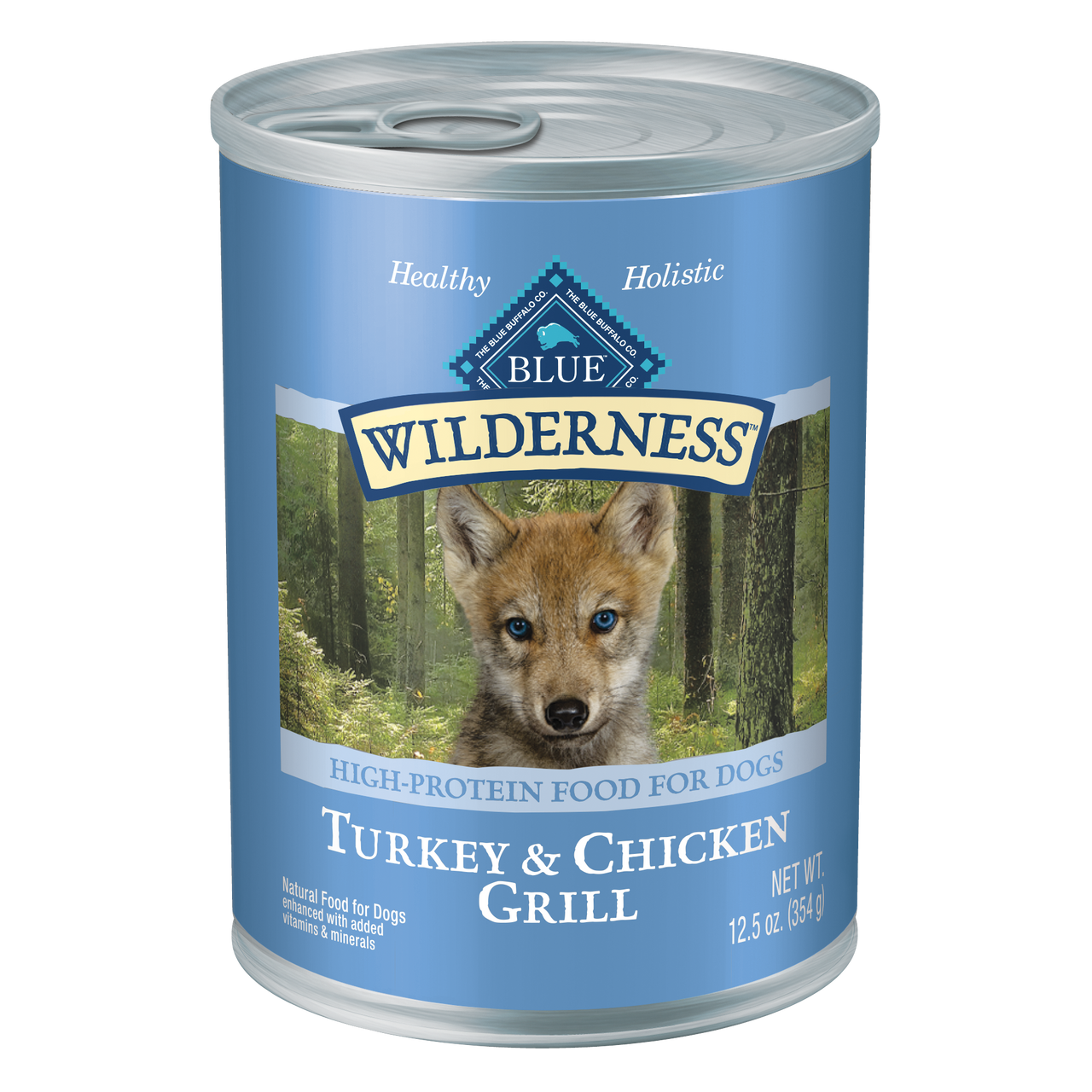 Blue Buffalo Wilderness Grain-Free Turkey & Chicken Grill Puppy Canned Dog Food, 12.5 Oz