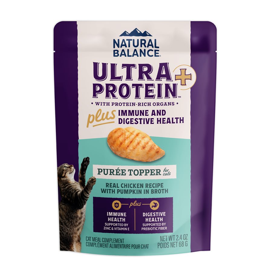 Natural Balance Ultra Protein Cat Plus Immune + Digestive Chicken & Organ Meats Puree 2.4oz