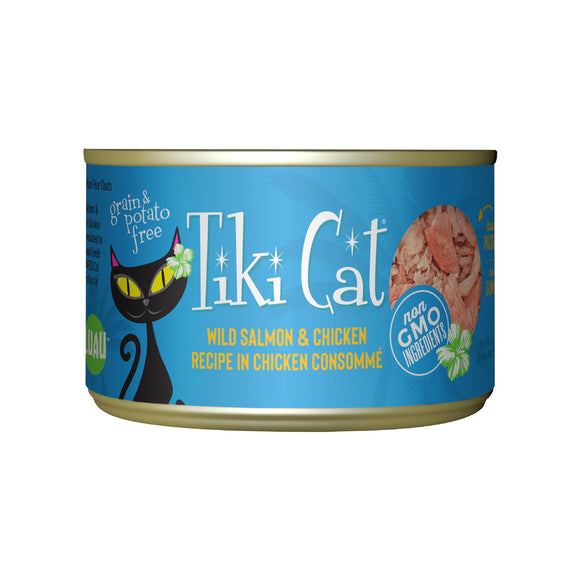 Tiki Cat Luau Wet Cat Food Wild Salmon & Chicken 6oz Can