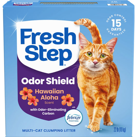 Fresh Step Odor Shield Clumping Cat Litter Hawaiian Aloha Scent 22lb