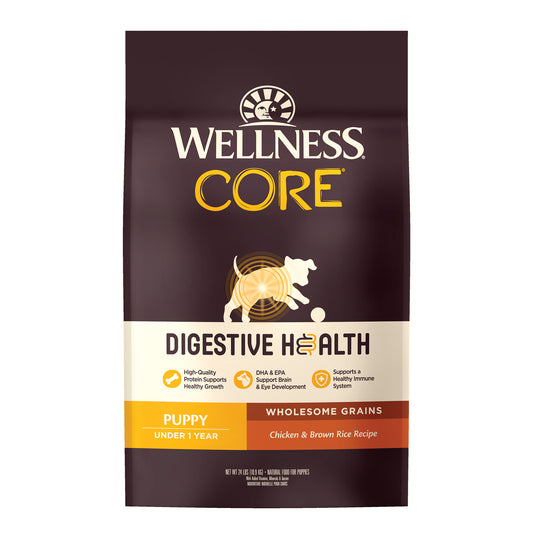 Wellness CORE Digestive Health Dry Puppy Food with Grains, 24lb