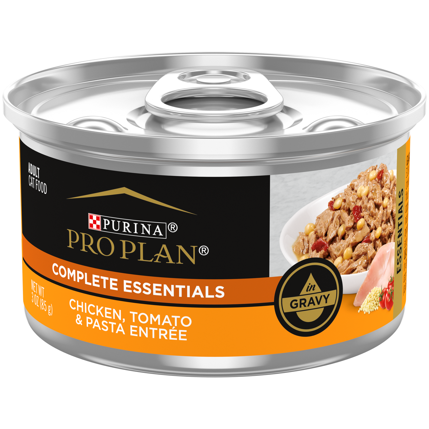 Purina Pro Plan High Protein Cat Food Gravy, Chicken, Tomato and Pasta Entrée 3oz