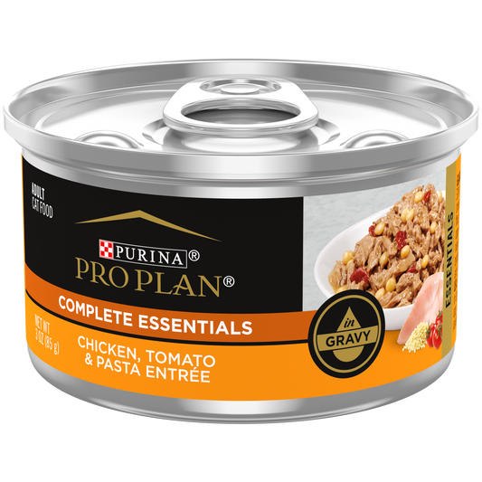 Purina Pro Plan High Protein Cat Food Gravy, Chicken, Tomato and Pasta Entrée 3oz