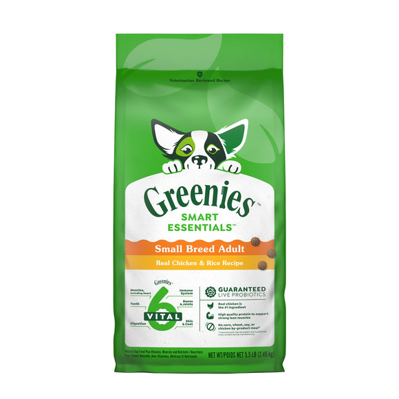Greenies Smart Essentials Chicken & Rice Recipe Small Breed Adult Dry Dog Food 5.5lb