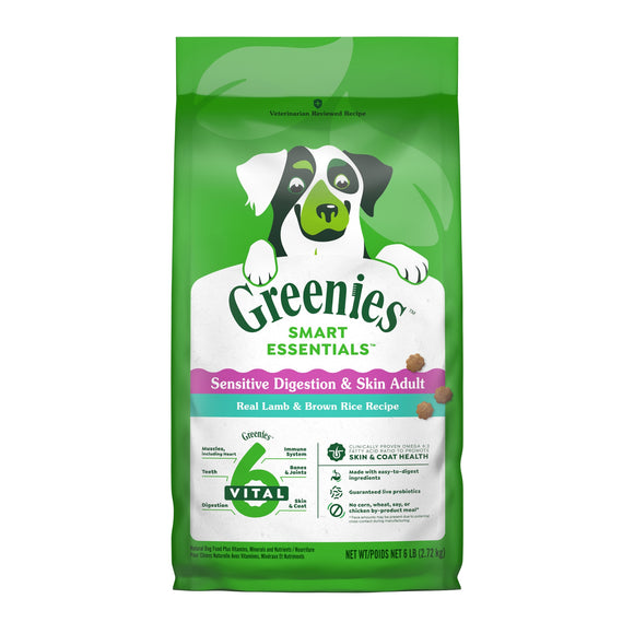 Greenies Smart Essentials Sensitive Digestion & Skin Lamb & Brown Rice Recipe Adult Dry Dog Food 6lb