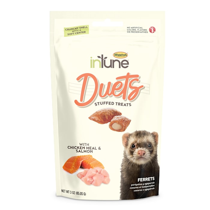 Higgins InTune Duets Chicken Meal and Salmon Ferret Treat 3oz