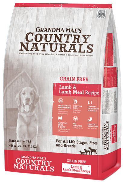 Grandma Mae's Country Naturals Grain Free Lamb Meal Dry Food for Dogs 4lb
