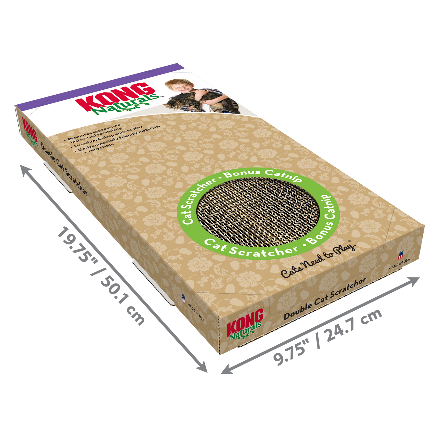Kong Cat Accessory Naturals Scratcher Double