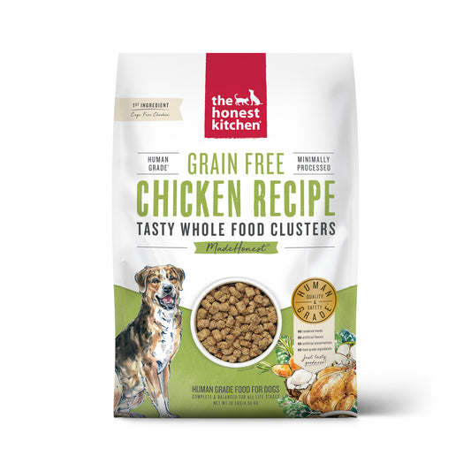 The Honest Kitchen Whole Food Clusters Grain Free Chicken Dry Dog Food, 10 lb Bag
