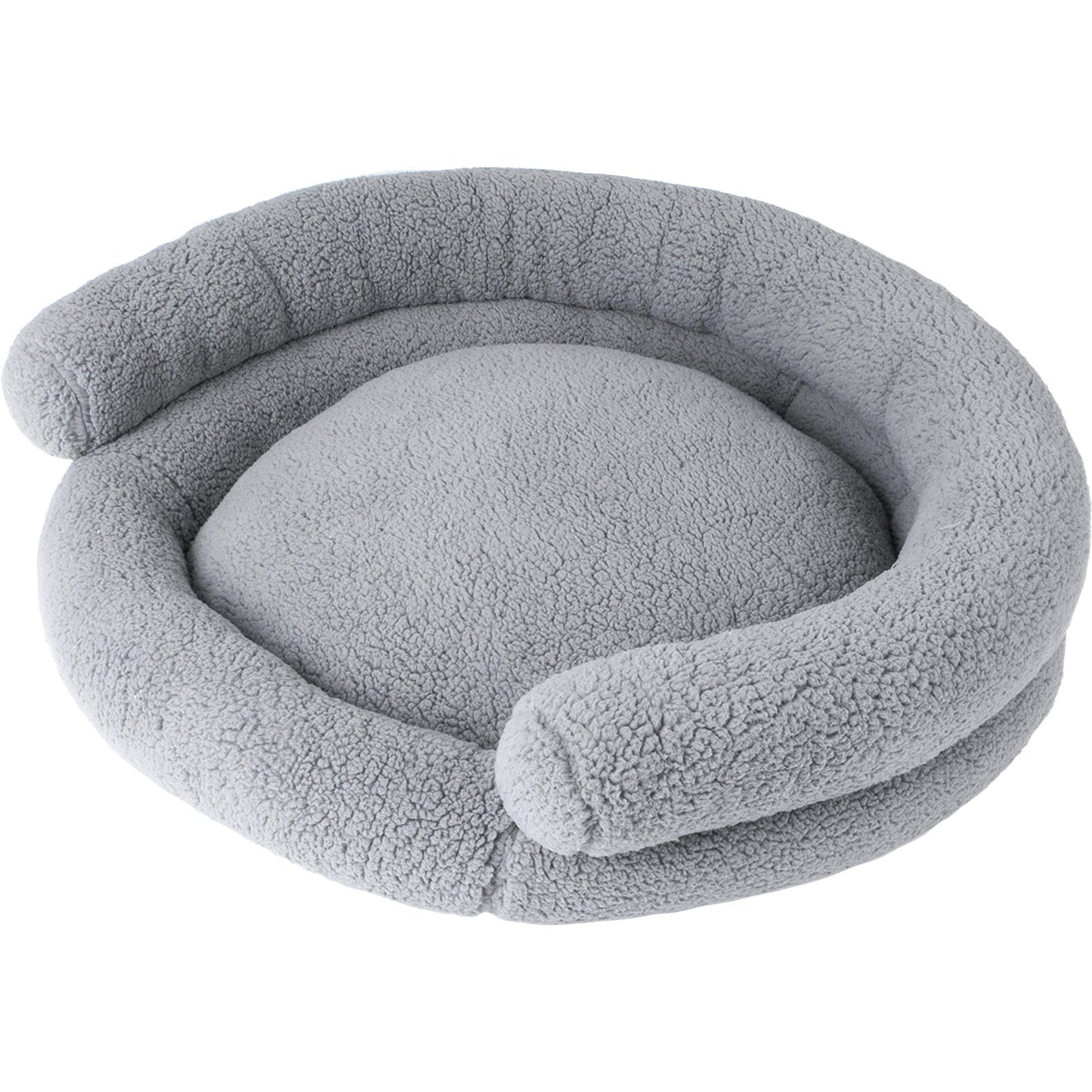 Petmate Double Bolster Sherpa Couch Bed 32in