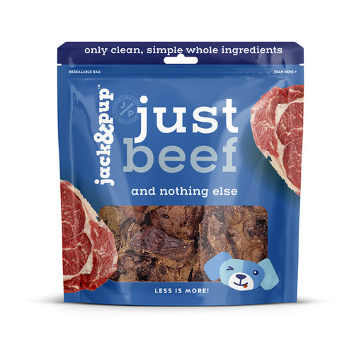 Jack and Pup Grain Free Dog Treats 10oz Just Beef Lung